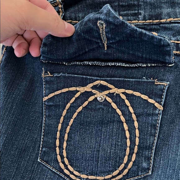 L.A. Idol Dark Blue Straight Leg Jeans - Picture 3 of 7